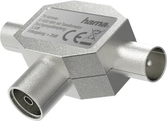 Hama 00205236 Kabelspalter oder -kombinator Kabelsplitter Silber (00205236)