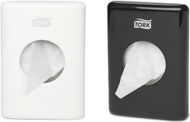 TORK Hygienebeutelspender, Kunststoff, schwarz bietet ein Höchstmaß an Hygiene und Diskretion, - 1 Stück (566008)