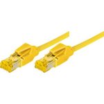 Patchkabel S/FTP, PiMF, Cat 6a, gelb, 5,0 m Für 10 Gigabit/s, halogenfrei, mit Leoni-Kabel und Hirosesteckern TM31 (70705Y)