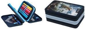 herlitz Schüleretui TriCase "Thunder Rex", 31-teilig Polyester, Schüleretui mit drei Teilen, 3 Reißverschlüsse - 1 Stück (400205916)