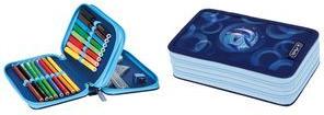 herlitz Schüleretui Doppel "Dolphin Ride", 23-teilig 2 Fächer, Reißverschlüsse, farbiges Innenmaterial, - 1 Stück (400205858)