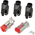 RJ45-Hirose Stecker STP, TM21 schwarz, ,10 Stück, 3 Elemente, Cat. 6 Hersteller: HIROSE (H7641.4-10)