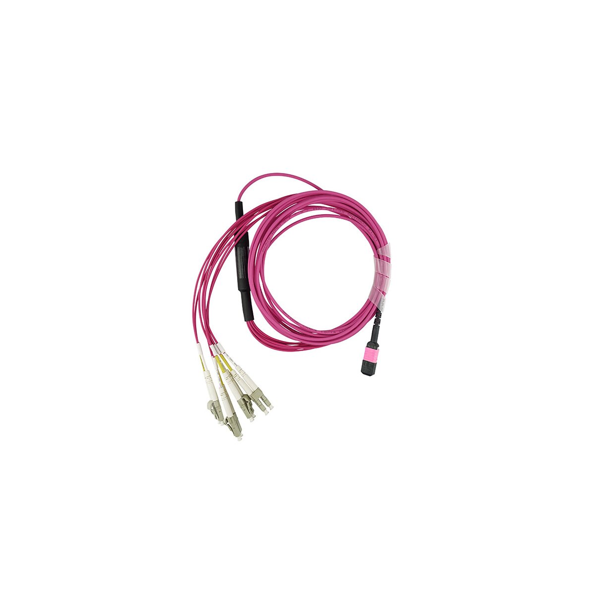 BlueOptics MCA7J60-C005-BO LWL Breakout Patchkabel MPO/UPC 4x LC/UPC OM4 5 m Magenta