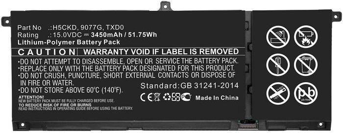 CoreParts Laptop Battery 51.75Wh Li-Polymer 15V 3450mAh TXD03 (TXD03-CP)