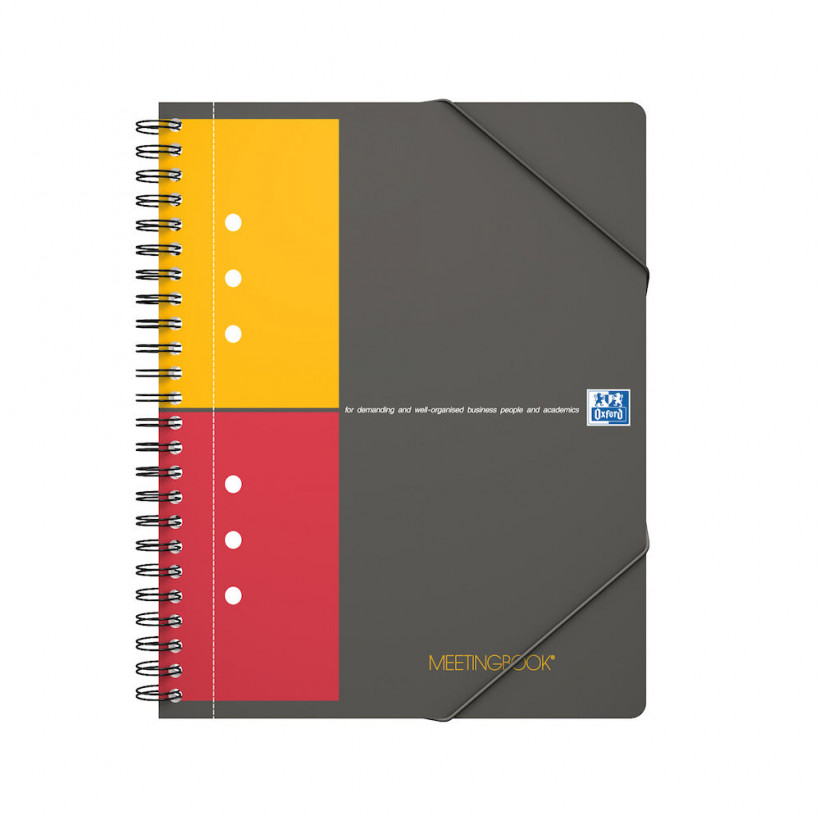 Oxford International MEETINGBOOK Collegeblock A5 kariert Grau