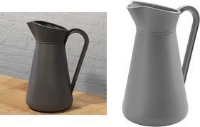 EDA Krug aus Kunststoff, 5 Liter, grau robuster Krug aus Kunststoff, mit Henkel, - 1 Stück (010490 G. GL SX)