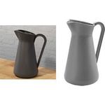 EDA Krug aus Kunststoff, 5 Liter, grau robuster Krug aus Kunststoff, mit Henkel, - 1 Stück (010490 G. GL SX)