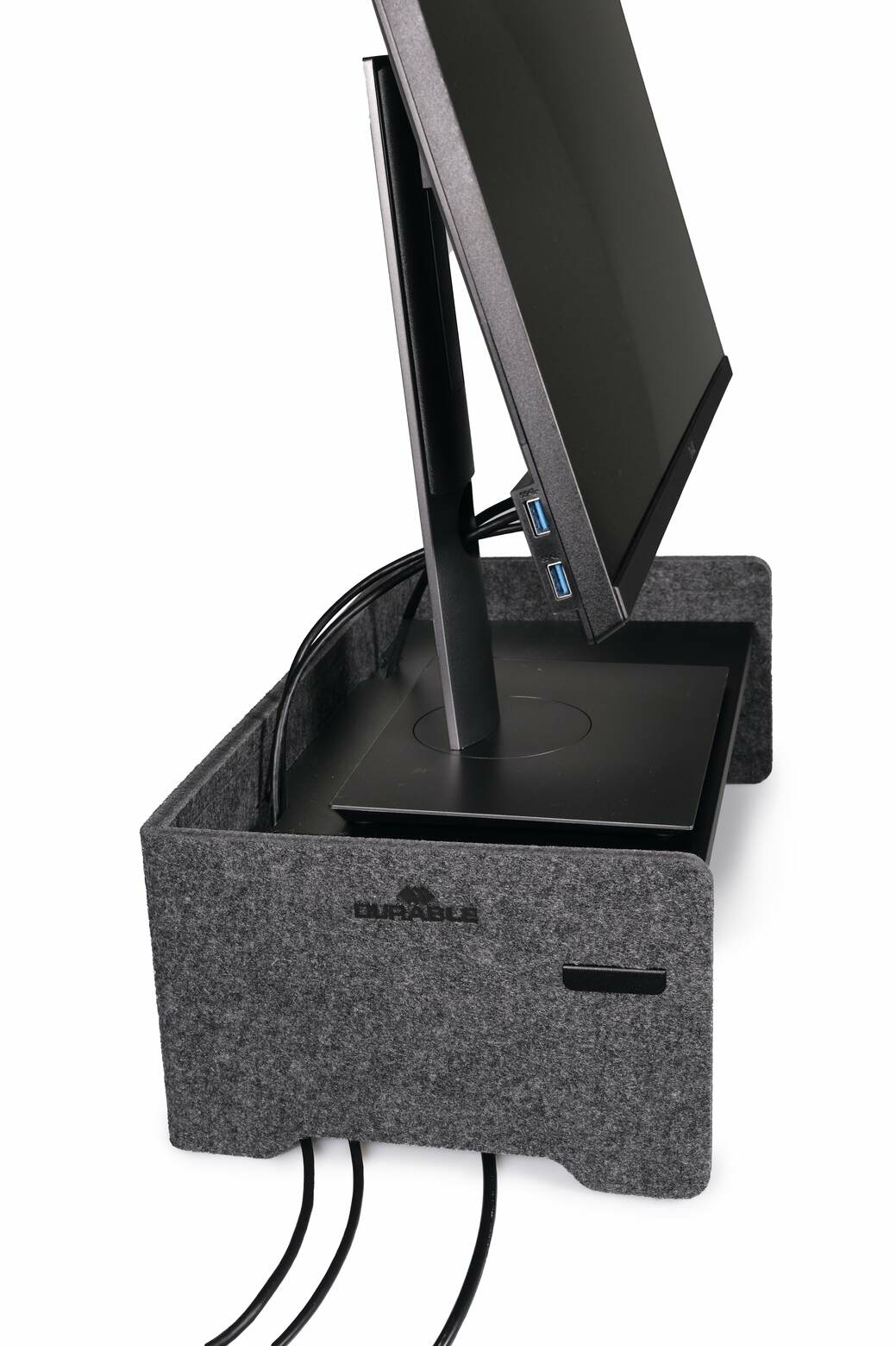 DURABLE EFFECT Monitor-Erhöhung 27" Anthrazit-Grau