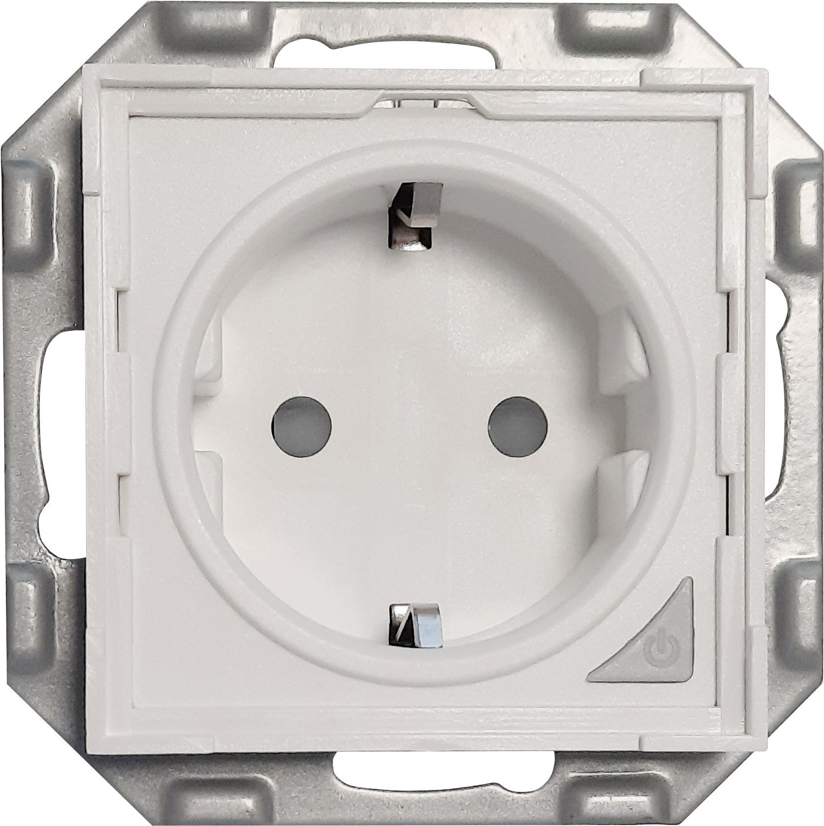 PowerRay WiFi Smart Socket PR-SSO-01, Steckdose ohne Rahmen mit 5,5 x 5,5 cm Adapter, weiß, OVP (PR-SSO-01)