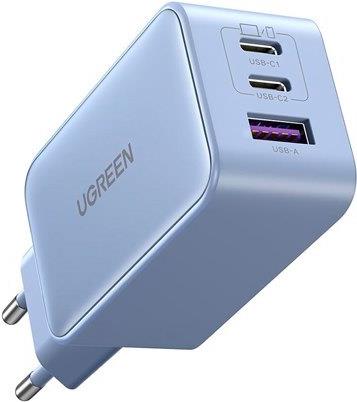 UGREEN CARGADOR USB-A+2*USB-C 65W GAN FAST (UG35291)