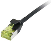 Patchkabel RJ45, CAT6A 500Mhz, 0,5m, schwarz, U/FTP, slimline rund d=3,8mm, TPE/LSZH(Superflex), AWG32, mitCat.7 Rohkabel, Synergy 21 (S217312V3)