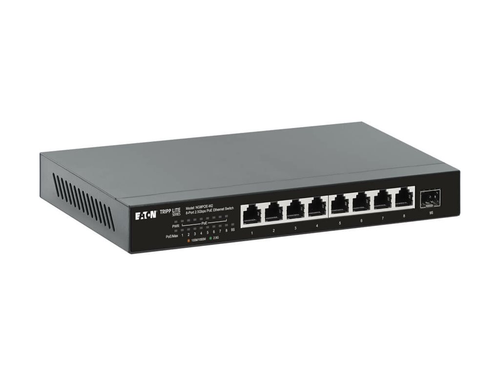Eaton Tripp Lite series NG8POE-M2 8-Port 2.5G PoE+ Unmanaged Switch Schwarz