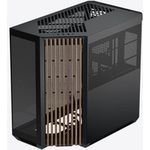 APNX V1 PC-Gehäuse, Midi-Tower, ATX, Tempered Glass - Holz, schwarz (APCM-VI01103.11)