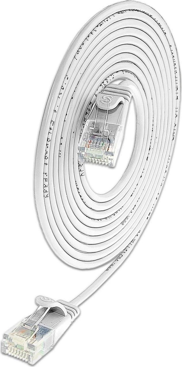 SLIM KAT6A 10 Gigabit Lightpatchkabel rund, U/UTP, Ø 3,6 mm, weiss (SLIM-L-UU-K6A 7.5 WT)