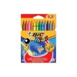 BIC KiDS Plastidecor Wachsmalkreide 12er Kartonetui