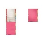 LEITZ Karton-Register extrastark, blanko, A4, 10-teilig mehrfarbig, 230 g-qm, 5-farbig durchgefärbter Karton (4359-00-00)