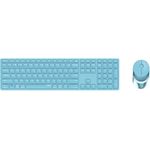 Rapoo 9850M Tastatur Maus enthalten RF Wireless + Bluetooth QWERTZ Deutsch Blau (00215388)