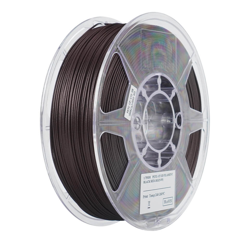 eSUN EPETG-CF 1,75 mm 1 kg PETG-Carbon Filament Black Red