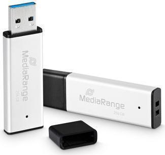 MediaRange MR1903 USB-Stick 256 GB USB Typ-A 3.0 Schwarz - Silber (MR1903)