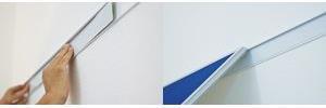 FRANKEN Wandschienen-Set PRO, 1.500 x 60 mm, silber Stärke: 15 mm, beschriftbar, aus Metall (WS8150)