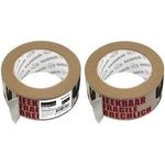 RAADHUIS Signalklebeband ECO "ZERBRECHLICH", 50 mm x 50m aus Papier 85 g/qm, Naturkautschukkleber, von Hand - 1 Stück (RD-351303)