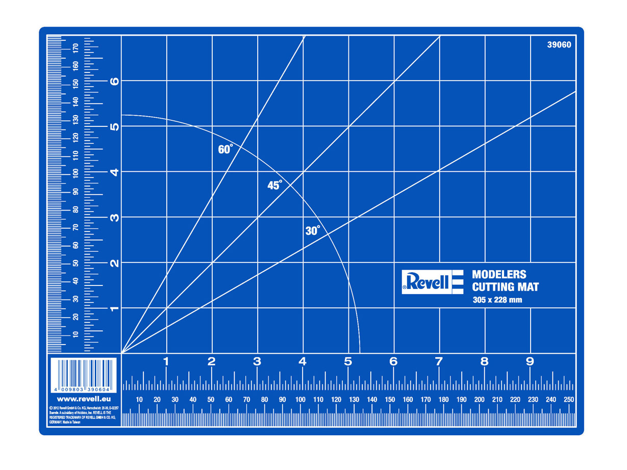 Revell Schneidematte 39056 Small 300 x 320 mm Blau/Weiß