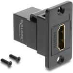 DELOCK Panel Mount HDMI Buchse zu Buchse 4K schwarz (91194)