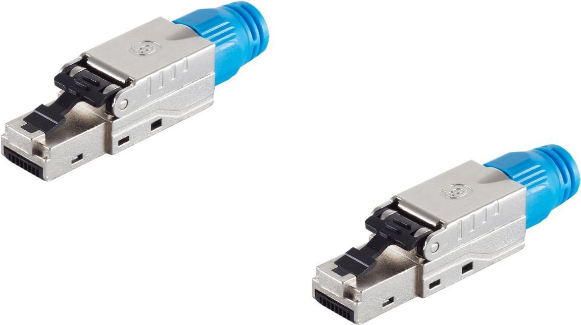 shiverpeaks ®-BASIC-S--Netzwerk-RJ45 cat. 8.1 feldkonfektionierbarer Metall-Stecker--VE2 (BS08-45004-2)