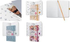 sigel Notizbuch Jolie Beauty "Blue Monstera", DIN A5 135 x 203 mm, liniert, 80 g/qm weißes Papier, Hardcover - 1 Stück (JN353)