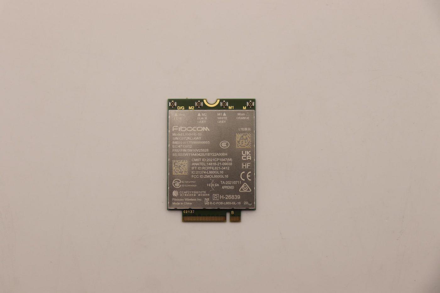 LENOVO ThinkPad Fibocom L860-GL-16 XMM756 CAT16 4G WWAN Module (5W10V25828 )