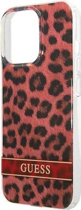 GUESS Hard Cover Leopard Red, für iPhone 13 Pro, GUHCP13LHSLEOR (GUHCP13LHSLEOR)