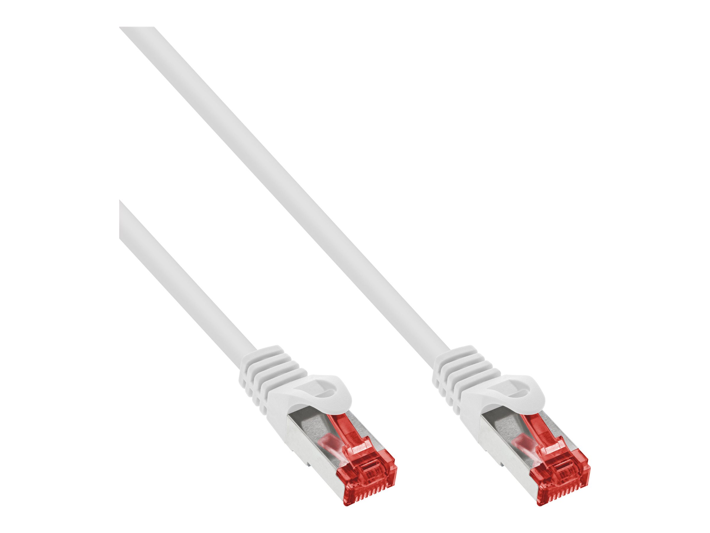 InLine Patch-Kabel RJ-45 CAT 6 S/FTP (PiMF) 50 cm Weiß (100 Stück)