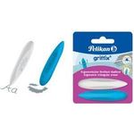 Pelikan griffix Dreikant-Radierer, auf Blisterkarte aus TPE-Kunststoff, Dreikant-Griffzone für ergonomischen - 1 Stück (300007863)