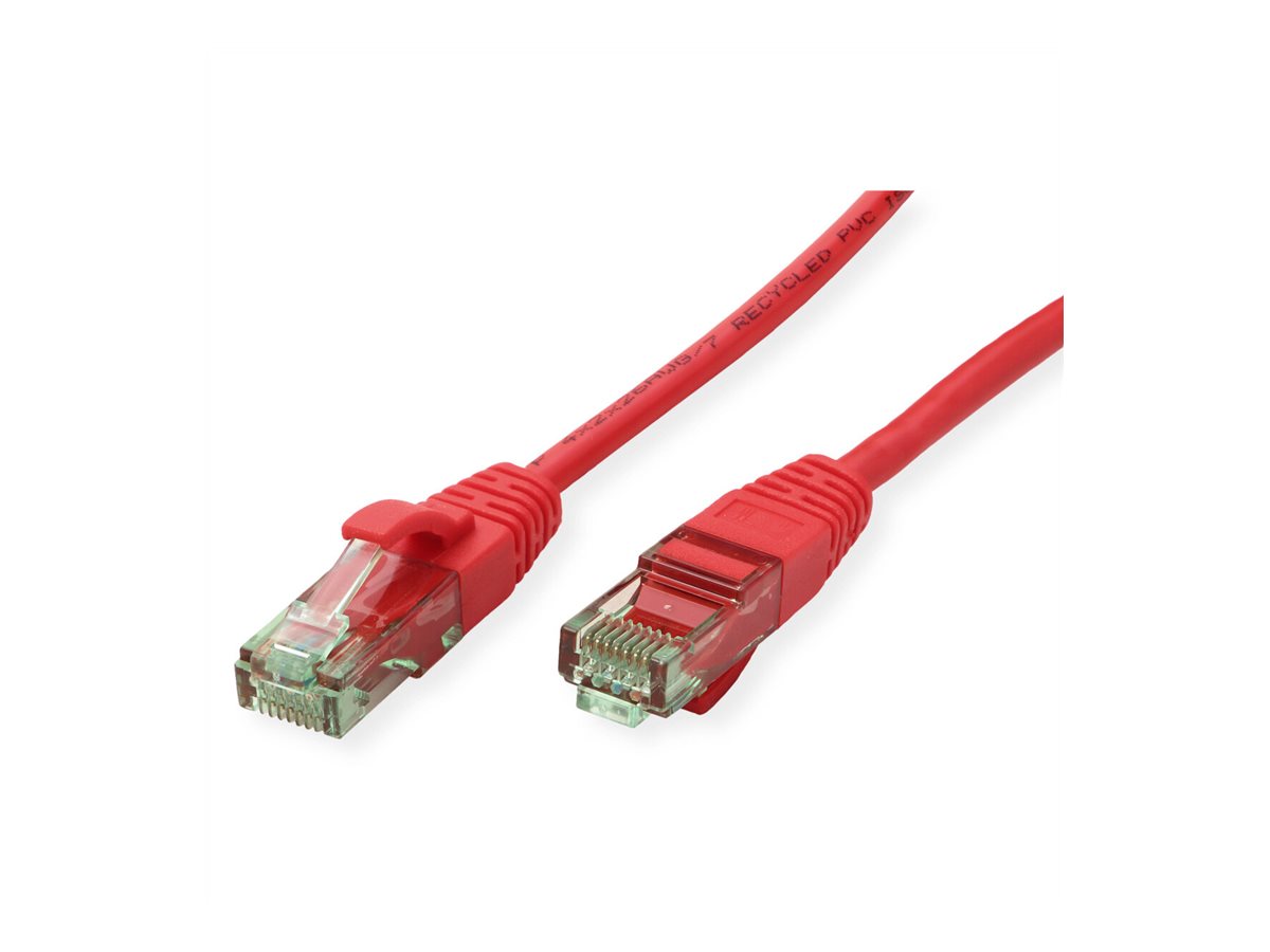 ROLINE Recycled Material 21.45.3117 Cat6a UTP Patchkabel 10 m Rot