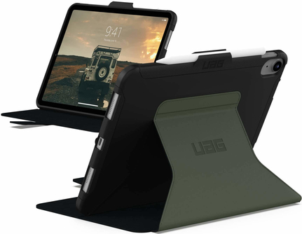UAG Urban Armor Gear Scout Folio Case | Apple iPad 10,9“ (2022) | schwarz/olive (12339I114072)