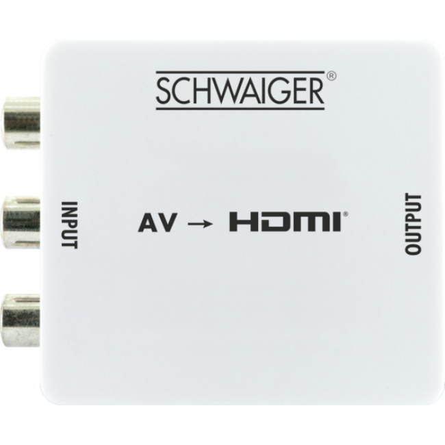 Schwaiger HDMRCA01 513 Scaler-Videokonverter 3 x RCA HDMI Weiß