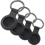 JT Berlin Schlüsselanhänger| Apple AirTag| schwarz| 4er Set| 10928 (10928)