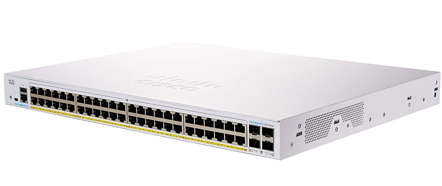 Cisco Business CBS350-48NGP-4X Managed Switch | 8 5GE-Ports | 40 GE-Ports | PoE | 2x10G-Combo | 2x10G-SFP+ | Eingeschränkte Lebenszeit für Hardware (CBS350-48NGP-4X-EU)