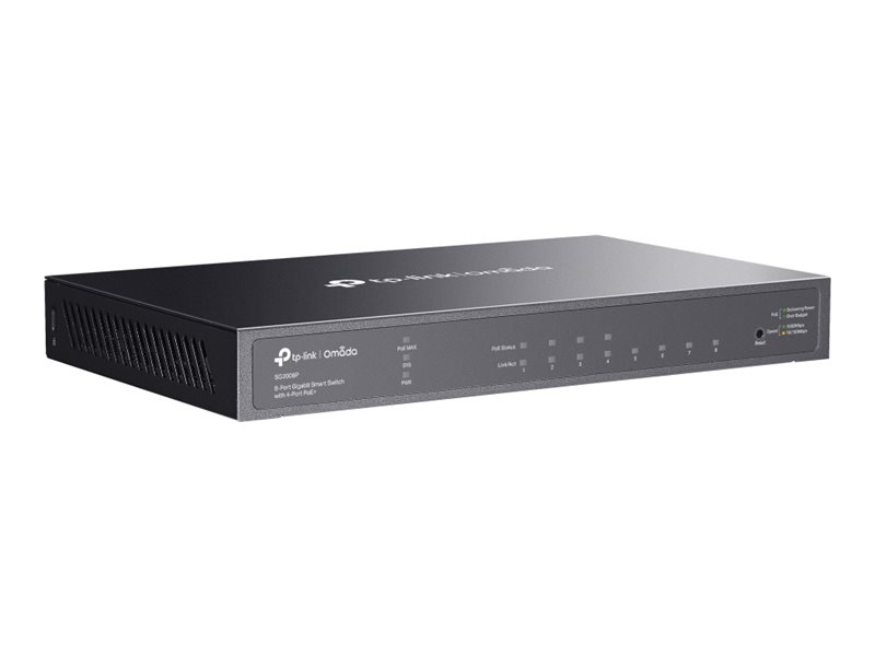TP-Link Omada SG2008P 8-Port Gigabit PoE+ Smart Switch Schwarz