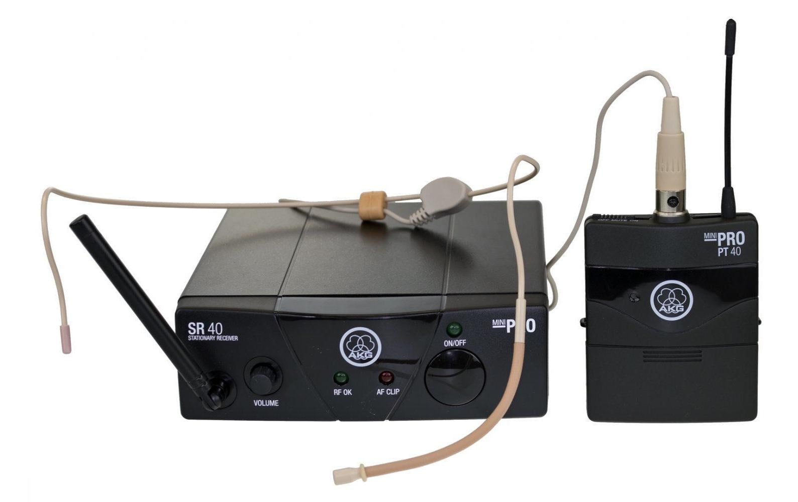 AKG WMS40 Mini Sport Set ISM 2 Funkmikrofon-Set Schwarz