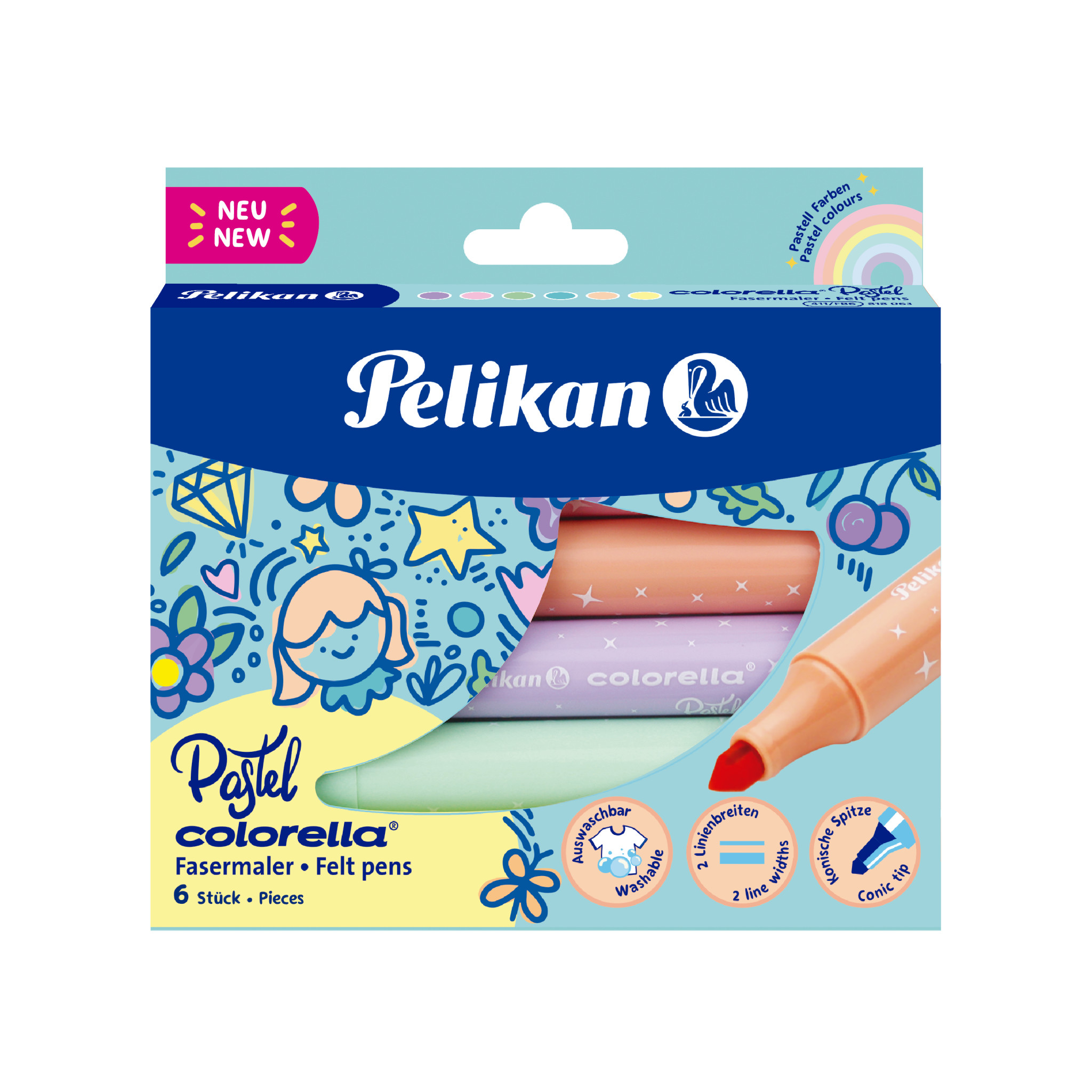 Pelikan Colorella Pastell Filzstift Mehrfarbig