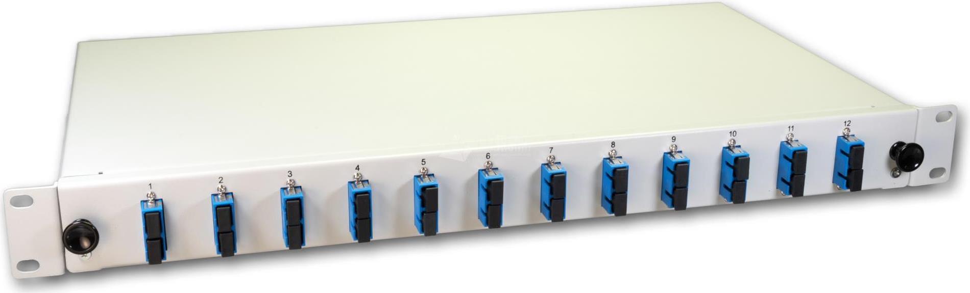 Lightwin LWL Spleissbox, 24 Fasern, 12x DSC Singlemode, 9/125µm OS2 G657.A1 Pigtail Spleißboxen (SPBOX 24E09 OS2 DSC)