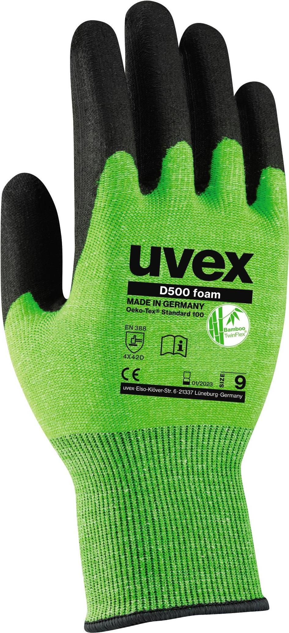 Uvex Handschutz uvex D500 foam, Gr.09 (6060409)