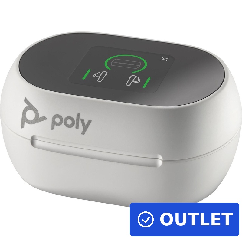 HP Poly Voyager Free 60+ UC White Touchscreen Charge Case for BT700 USB-A Adapter (8L587AA) (geöffnet)