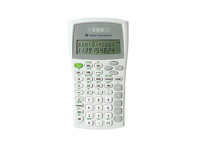 Texas Instruments TI-30X IIB Wissenschaftlicher Taschenrechner 10-stellig Grau, Weiß