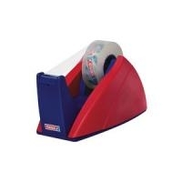 tesa Easy Cut Tischabroller, rot - blau, unbestückt für Klebefilm 19 mm x 33 m, standsicher (57421-00000-00)