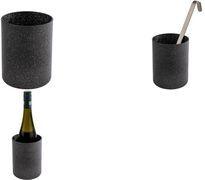 APS Dressingtopf / Flaschenkühler FROSTFIRE, 1,5 Liter Durchmesser: 115/110 mm, Höhe: 150 mm, silber-schwarz, - 1 Stück (36140)