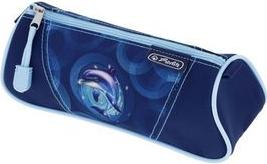 herlitz Schlamper-Etui Dreikant "Dolphin Ride" aus Polyester, 1 Fach mit Reißverschluss, Dreikantform, - 1 Stück (400205918)