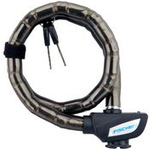 FISCHER Glieder-Fahrradschloss, Länge: 700 mm, schwarz Durchmesser: 18 mm, mit doppelter Gelenkkapselung aus - 1 Stück (85854)