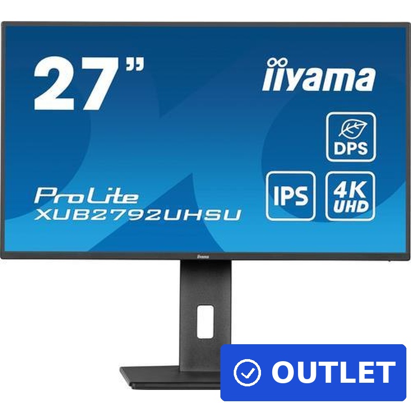 Iiyama ProLite XUB2792UHSU-B6 27" 4K UHD IPS-Monitor HDMI DP USB-Hub schwarz (XUB2792UHSU-B6) (geöffnet)